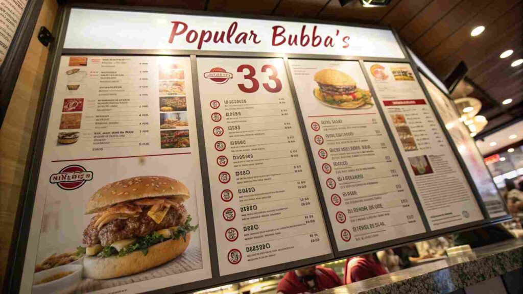 Popular Bubba’s 33 Items and Their Nutritional Profiles